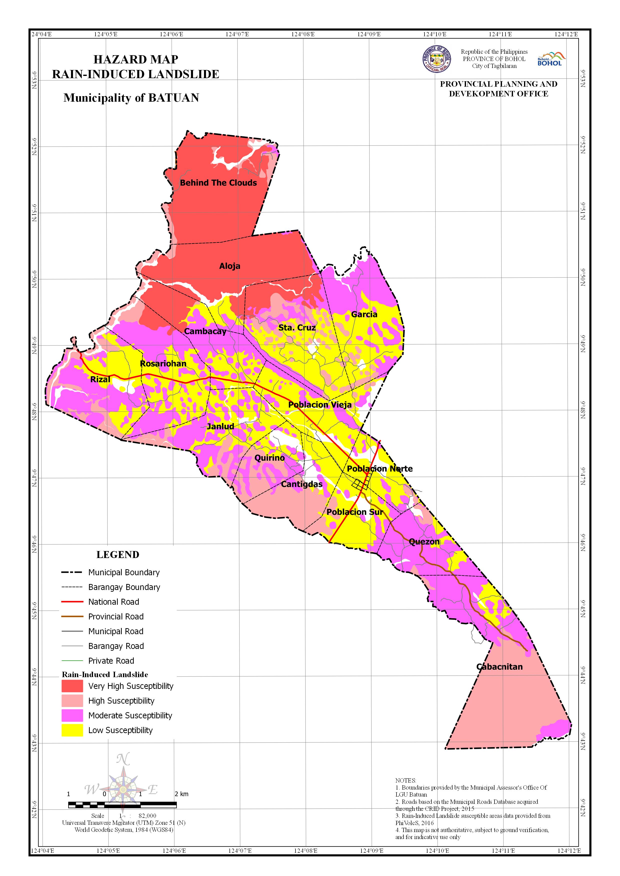 Rain-Induced Landslide Map of Batuan